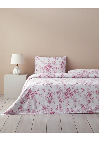 English Home Rosey Violen Tek Kişilik Nevresim Takımı Pembe