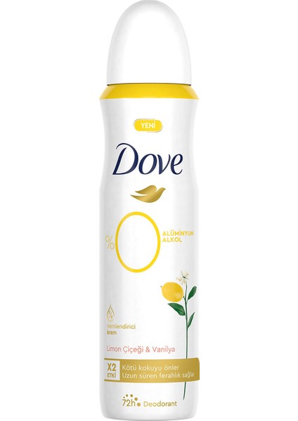 Kadın Deodorant %0 Alüminyum Limon Çiçeği & Vanilya 150ML