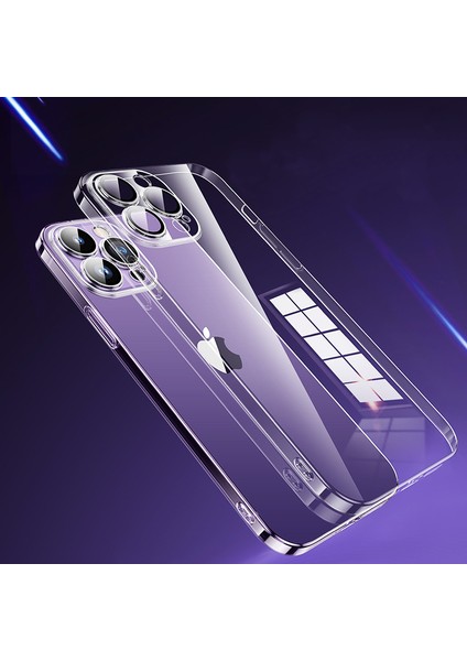 iPhone 15 Pro Max Kılıf Sararmaz Şeffaf Sert Pc Ultra Ince Kamera Lens ve Hoparlör Toz Korumalı