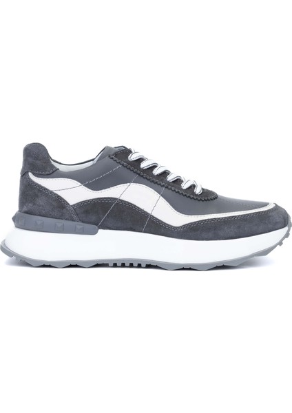 Erkek Hakiki Deri Gri Sneakers & Spor Ayakkabı 381 19154 Erk Ayk Y24 Grı