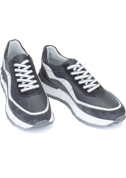 Erkek Hakiki Deri Gri Sneakers & Spor Ayakkabı 381 19154 Erk Ayk Y24 Grı
