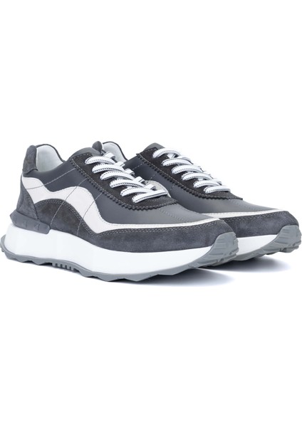 Erkek Hakiki Deri Gri Sneakers & Spor Ayakkabı 381 19154 Erk Ayk Y24 Grı
