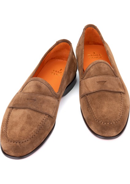 Erkek Hakiki Deri Tütün Süet Loafer Ayakkabı 1016 1455 Erk Ayk Y24 Tutun Suet fırsatları