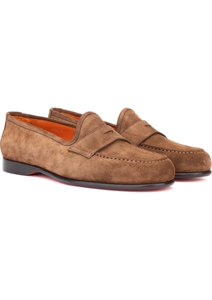 Erkek Hakiki Deri Tütün Süet Loafer Ayakkabı 1016 1455 Erk Ayk Y24 Tutun Suet indirimleri