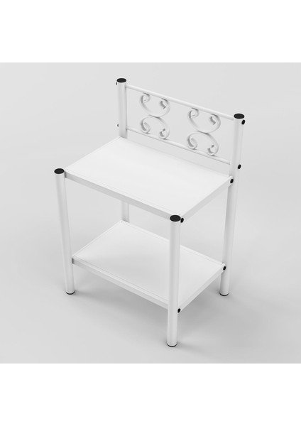 Stella Retro Ferforje Metal Komodin Beyaz fırsatları