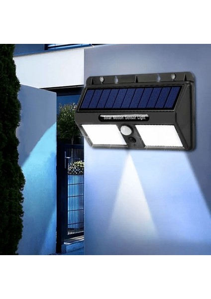 14616 Güneş Enerjili Hareket Sensörlü 3 Mod 40 Led'li Duvar Tipi Solar Beyaz Işık Aydınlatma