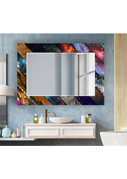 Soyut Desenli Temperli Cam Duvar Aynası fırsatları