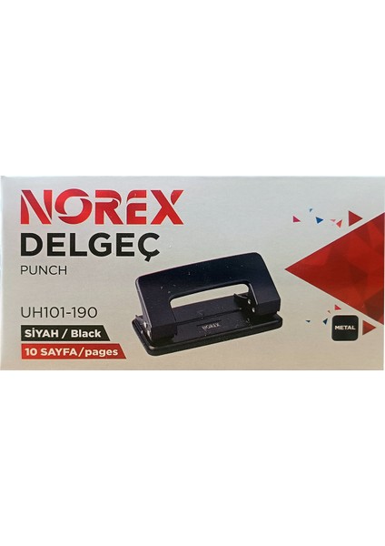 Norex Metal Delgeç 10 Sayfa Siyah