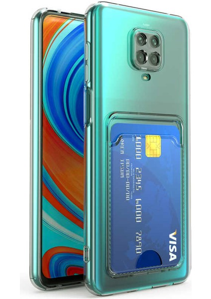 Xiaomi Redmi Note 9 Pro Kılıf Setra Korumalı Kartlıklı Silikon