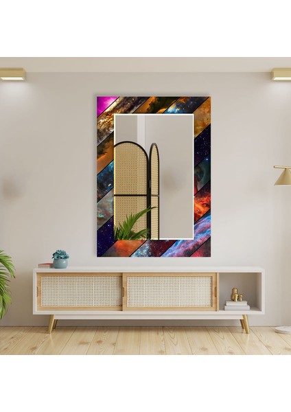 Soyut Desenli Temperli Cam Duvar Aynası indirimleri