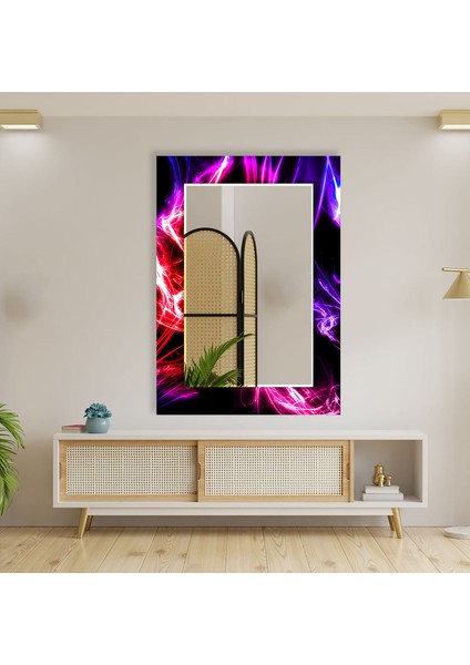 Soyut Desenli Temperli Cam Duvar Aynası indirimleri