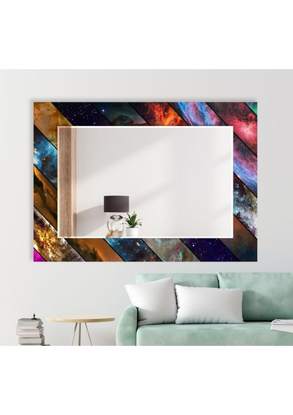 Soyut Desenli Temperli Cam Duvar Aynası fiyatları