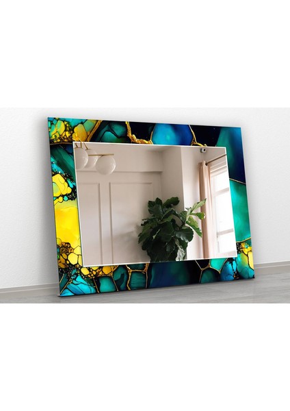 Soyut Desenli Temperli Cam Duvar Aynası fırsatları