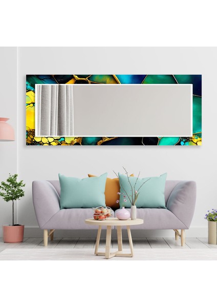 Soyut Desenli Temperli Cam Duvar Aynası indirimleri