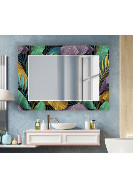 Soyut Desenli Temperli Cam Duvar Aynası fırsatları