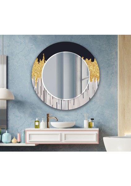 Mermer Desenli Temperli Cam Duvar Aynası fiyatları