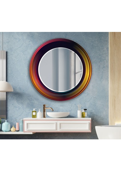 Soyut Desenli Temperli Cam Duvar Aynası fiyatları