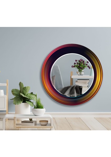 Soyut Desenli Temperli Cam Duvar Aynası indirimleri