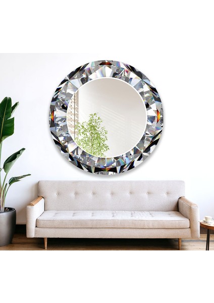 Elmas Desenli Temperli Cam Duvar Aynası modelleri