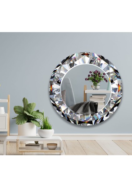 Elmas Desenli Temperli Cam Duvar Aynası fırsatları