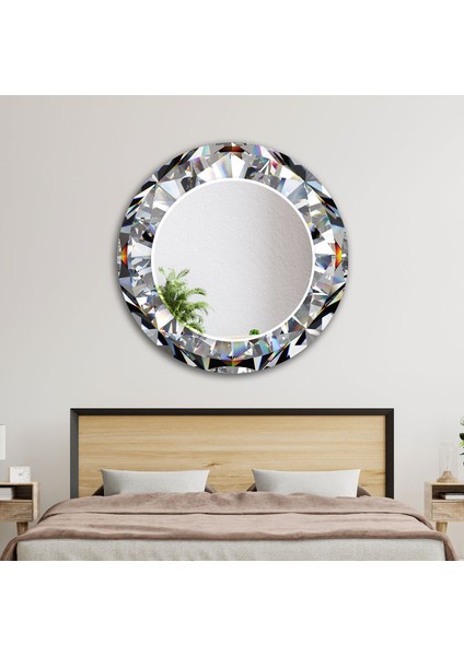 Elmas Desenli Temperli Cam Duvar Aynası indirimleri