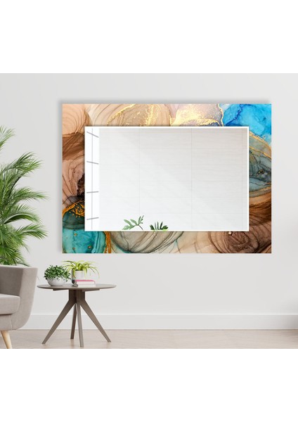 Soyut Desenli Temperli Cam Duvar Aynası fırsatları