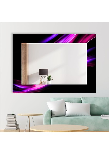 Soyut Desenli Temperli Cam Duvar Aynası fiyatları