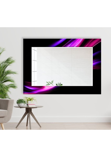 Soyut Desenli Temperli Cam Duvar Aynası modelleri