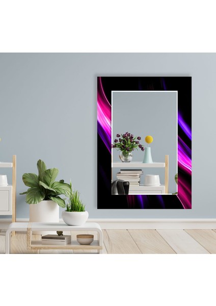 Soyut Desenli Temperli Cam Duvar Aynası indirimleri