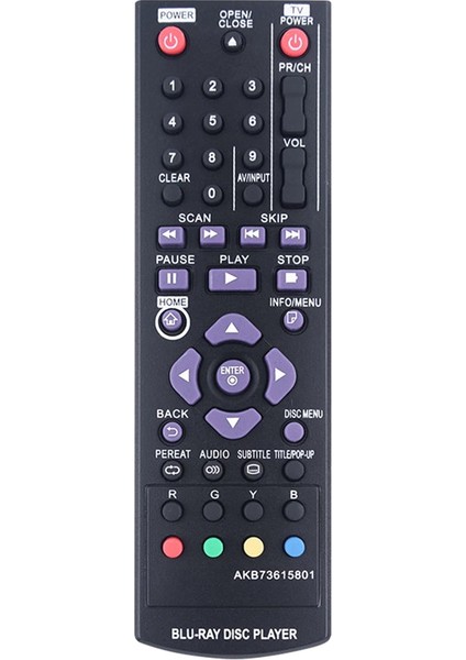 Lg DVD Oynatıcı BP125 BP200 BP320 BD550 BD560 BD570 BD620 BD660 BD670 BP220N BP125 BP325W Için Uzaktan Kumanda AKB73615801 (Yurt Dışından)