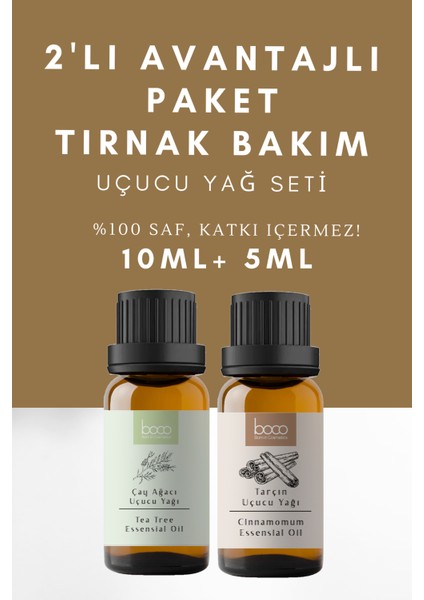 2li Lı Paket El Ayak Tırnak Bakım Tarçın & Çay Ağacı  Uçucu Yağı  15ML