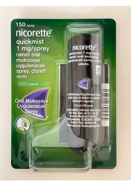 Nıcorette Quickmist 1mg Naneli Sprey