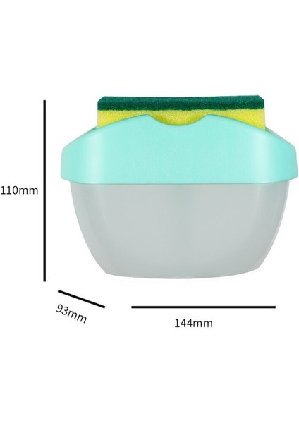 Açık Yeşil Sabunluk Sabun Pompası Sünger Caddy Yaratıcı Mutfak 2'si 1 Arada Manuel Pres Sıvı Sabunluk Yıkama Süngeri Ile (Yurt Dışından)
