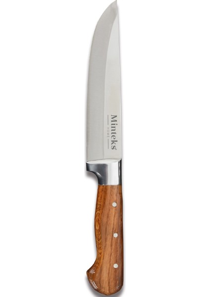 Inci Kaplama 30 cm Ahşap Saplı Çelik Bilezikli Et Bıçağı B0362