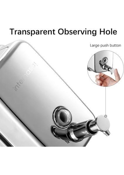 304SS-1000ML-SABUNLUK Duvara Montaj 304 Paslanmaz Çelik El Sabunu Dispenseri Banyo Için Ticari Sıvı Sabunluk (Yurt Dışından) modelleri