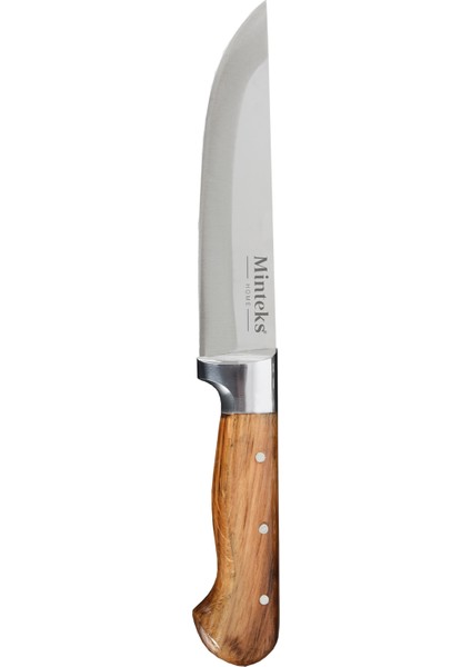 Inci Kaplama 28 cm Ahşap Saplı Çelik Bilezikli Et Bıçağı B0361
