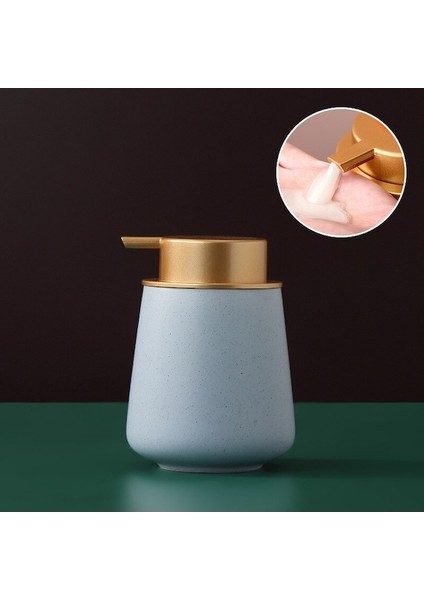 Blue-A-Nordic Seramik Sabunluk Şişeleri Duş Jeli Şampuan Şişesi El Dezenfektanı Sıvı Sabunluk Banyo Aksesuarları Seti (Yurt Dışından)