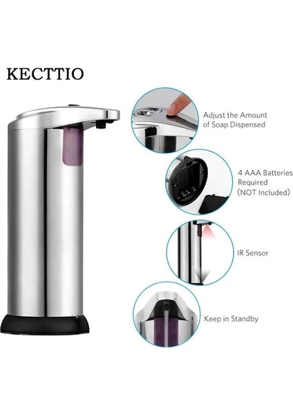 Altın Manuel-Elektrikli Sabunluk Kızılötesi Otomatik Sabunluk Paslanmaz Çelik Mutfak Bulaşık Sıvı Otomatik El Sabunu Dispenseri (Yurt Dışından) fiyatları