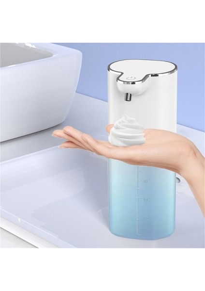 Otomatik Köpük Dispenseri-Otomatik Algılama Sabunluk Duvara Monte Akıllı Kızılötesi Sensör Köpük Dispenseri Banyo Fotoselli El Yıkama Makinesi 420ML (Yurt Dışından)