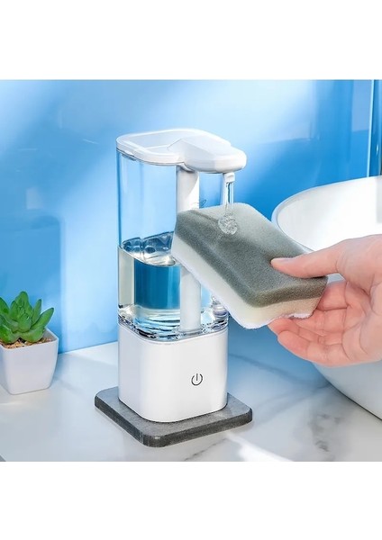 Şarj Edilebilir Model 1-El Ücretsiz 500 ml Otomatik Sabunluk Fotoselli Dezenfektan Dispenseri Mutfak Banyo Için Akıllı Sensör Sıvı Sabunluk (Yurt Dışından)