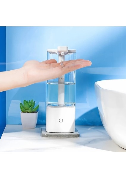 Şarj Edilebilir Model 1-El Ücretsiz 500 ml Otomatik Sabunluk Fotoselli Dezenfektan Dispenseri Mutfak Banyo Için Akıllı Sensör Sıvı Sabunluk (Yurt Dışından)