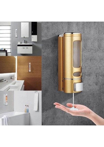 Beyaz Sabunluk Banyo Dispensador De Gel Desinfectante 400 ml Duvara Monte Yıkama Losyonu Sabun Şampuan El Dezenfektanı Dispenseri (Yurt Dışından) fiyatları