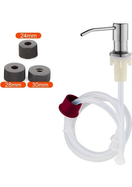 Gümüş As Show-Mutfak Lavabo Sıvı Sabunluk Pompaları Paslanmaz Çelik Şampuanlık Sabunluklar Tüp Hortumlu Banyo Aksesuarları (Yurt Dışından)