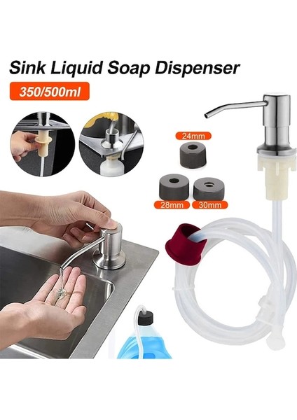 Gümüş As Show-Mutfak Lavabo Sıvı Sabunluk Pompaları Paslanmaz Çelik Şampuanlık Sabunluklar Tüp Hortumlu Banyo Aksesuarları (Yurt Dışından) fiyatları