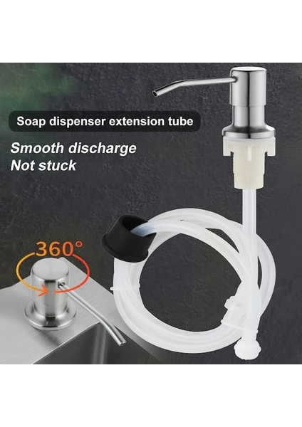 Gümüş As Show-Mutfak Lavabo Sıvı Sabunluk Pompaları Paslanmaz Çelik Şampuanlık Sabunluklar Tüp Hortumlu Banyo Aksesuarları (Yurt Dışından) modelleri