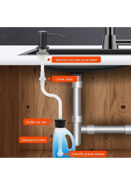 Gümüş As Show-Mutfak Lavabo Sıvı Sabunluk Pompaları Paslanmaz Çelik Şampuanlık Sabunluklar Tüp Hortumlu Banyo Aksesuarları (Yurt Dışından) indirimleri