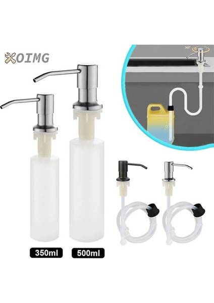 350 ml GÜMÜŞ-300/500 ml Mutfak Sıvı Sabunluk Pompaları Mutfak Banyo Sabunluk Lavabo Sabun Şişesi Mutfak Aracı Şişe Aksesuarları (Yurt Dışından) fiyatları