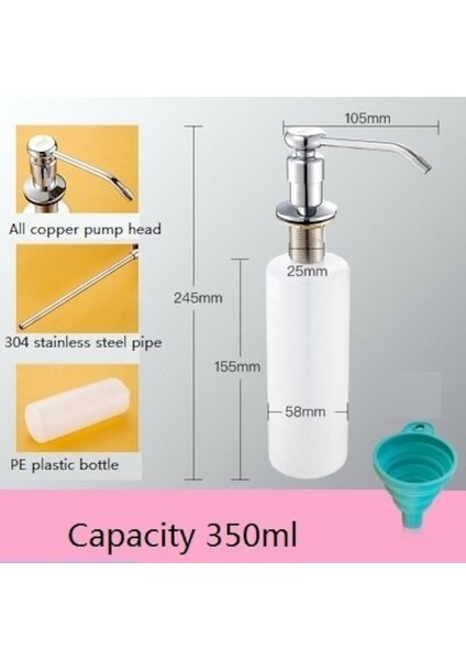 D-Sabun Kabı Sıvı Dispenseri Mutfak Aksesuarları Akıllı Banyo Su Ürünleri Pompası Bulaşık Deterjanı El El Yıkama (Yurt Dışından)