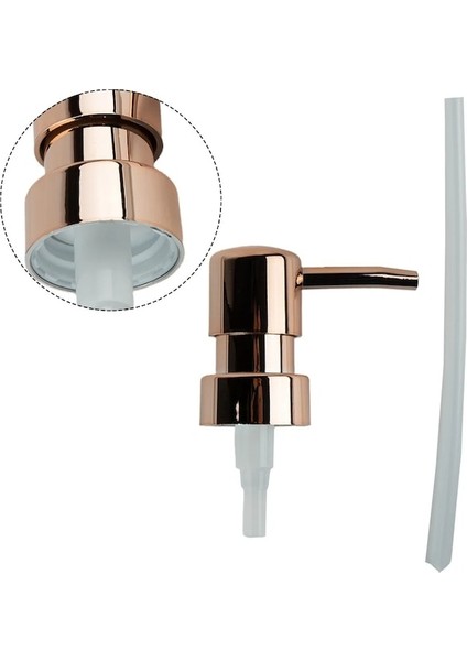 Gümüş Sabun Pompası Losyon Dispenseri Yuvarlak Kafa Banyo Sıvı Sabunluk Tuvalet El Losyon Şampuan Pompası Tüp Aksesuarlarını Değiştirin (Yurt Dışından) indirimleri