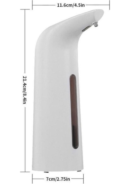 Porselen BEYAZ-400 ml Otomatik Sabun Dezenfektanı Dispenseri Eller Serbest Kızılötesi Sensör Ev Mutfak Banyo Için Temassız Dezenfektan Dispenseri (Yurt Dışından)